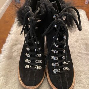 Hot Item Sigerson Morrison Genuine Leather & Asiatic Raccoon Fur Boots 36